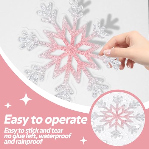 Vinilo decorativo A Little Snowflake rosa 30x90 cm miniatura 2