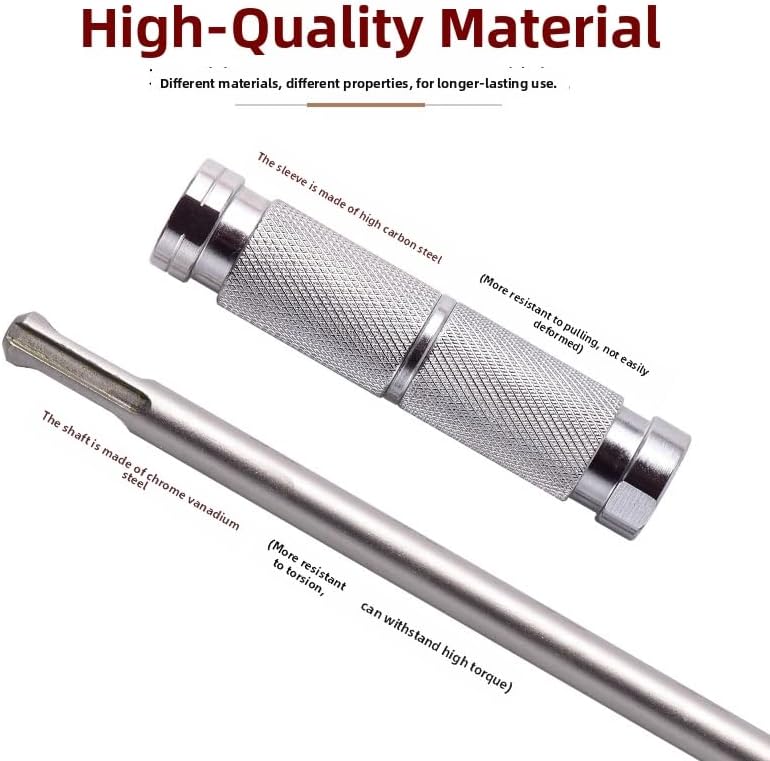 SDS Plus Extension Adapter with Shaft 12,Hole Saw Extension Tool Kit for Drill,SDS Plus to SDS Max Adapter Alloy Steel