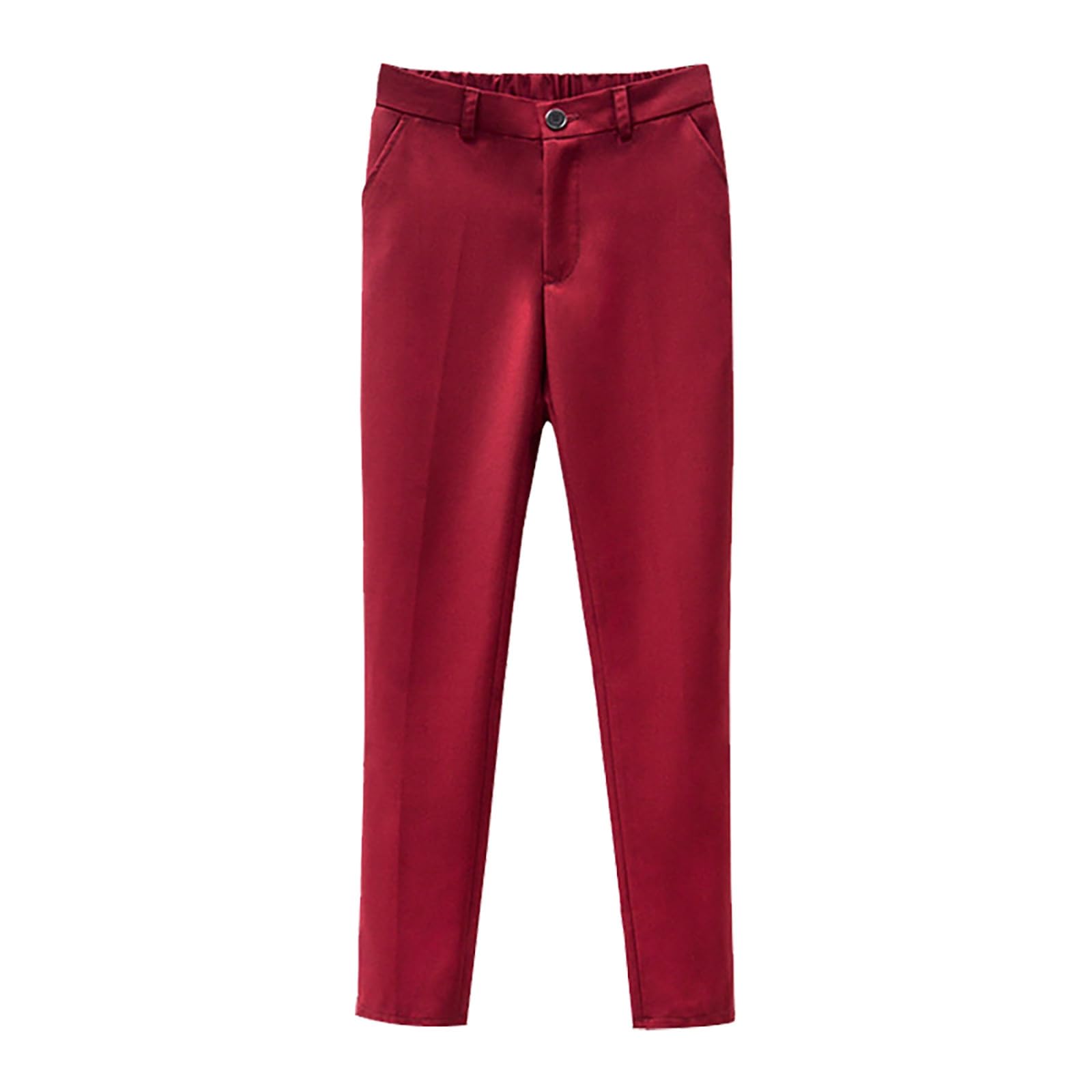 Pantalon de costume garçon droit devant plat à taille ajustable - 3