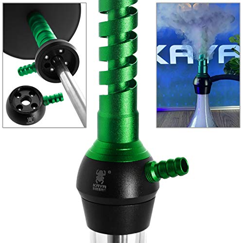 Kaya ELOX Eco Wrap Shisha Komplett Set 62cm - Alu Wasserpfeife, 1 Anschluss inklusive Elektrischem Kohleanzünder, 1kg… – Bild 3