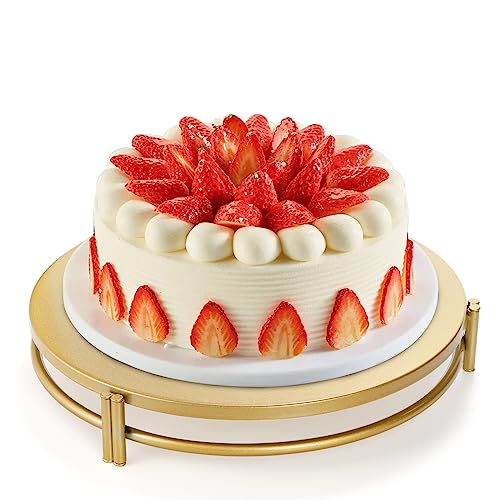 yarlung 3 Pack Gold Cake Stands, 8/10/12 Inch Metal Cupcake Display Stands Dessert Trays, Table Decoration Cookies Serving Plates for Wedding, Birthday, Party, 3 Sizes - Image 5