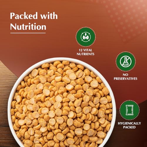 Image of Amazon Brand - Vedaka Roasted Bengal Gram Dal 500g | Chana Dal