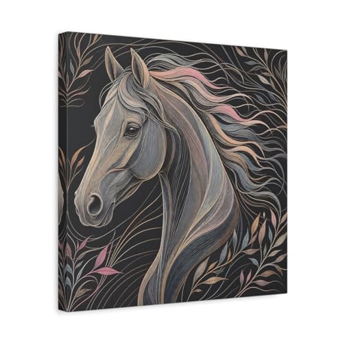 Toile cheval pastel pour créer une ambiance zen dans votre grand salon