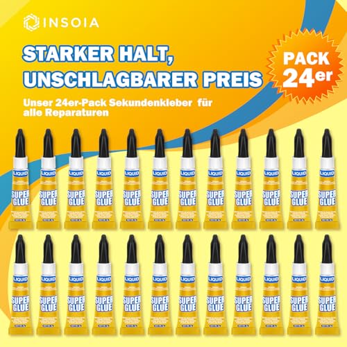Sekundenkleber extra stark Flüssig 24 x 3 g，Universal alleskleber Mini Set – Ansicht 3