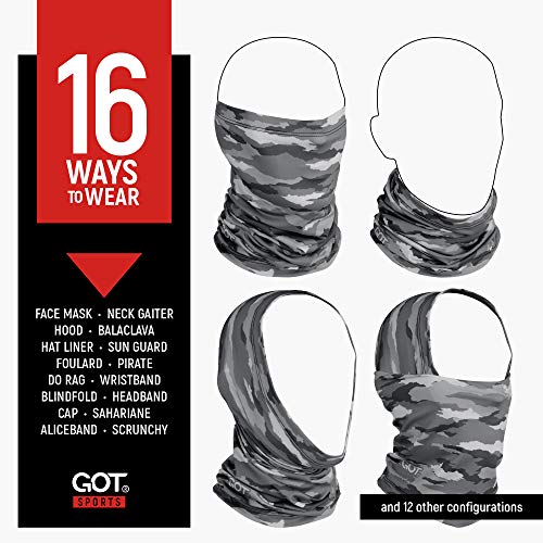 Image of UPF 50+ Fishing Neck Gaiter - UV Face Mask Sun Protection for Men Women | Moisture-Wicking, Quick-Drying, Built-in SPF, UVA /UVB Blocking, Hunting Camo Design, Versatile Headwear