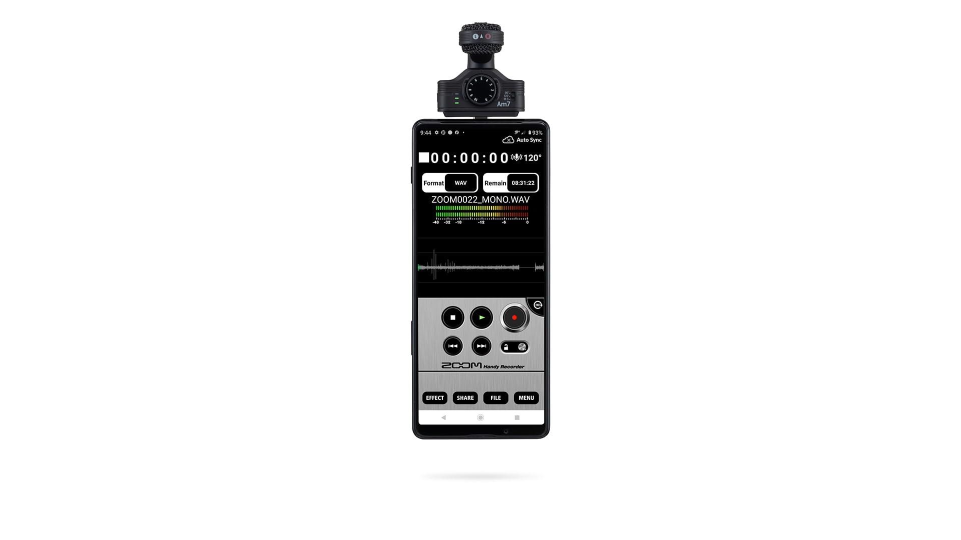 Zoom AM7 MS Stereo Mikrofon für Android – optimierter Stereoklang für Handyvideos und Audioaufnahmen von mobilen Android-Geräten für Videos, Podcasts & Vlogging, Nicht kompatibel mit iPhone