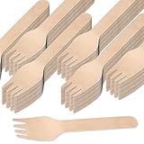 RESISTENTES Y EXCELENTE MADERA: Nuestras tenedores desechables madera son ideales para disfrutar cómodamente de una comida completa, gracias a la excelente madera utilizada en su fabricación con superficie bien pulida y lisa sin rebabas.