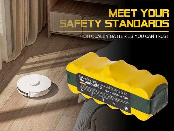 Shentec 14,4V 4800mAh Ni-MH Akku Für Roomba 500–900 Serie – Langlebig, Mit Schutzfunktionen