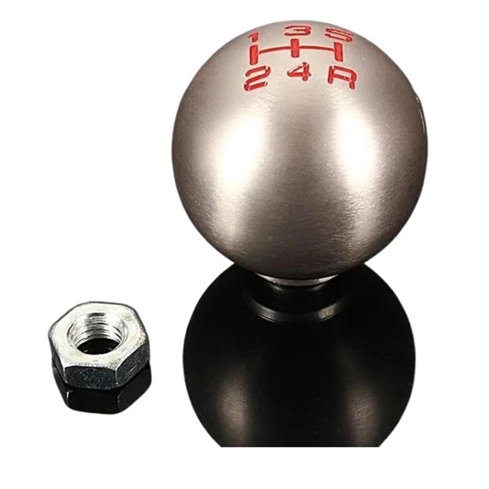 POANBCGY Shift Ball Joint Aluminum Round 5/6 Lever Speed Manual Shift Knob Gear M10x1.5 Thread for Civic Odyssey(5 Speed)