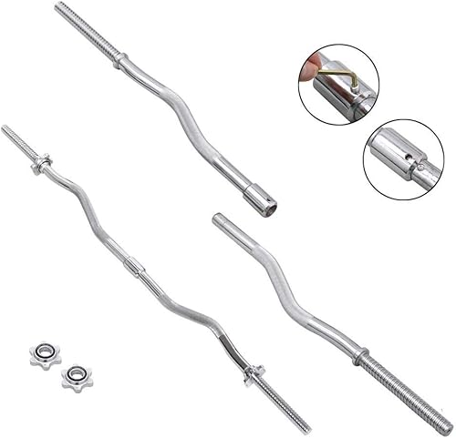 Miniatura 3 de Topeakmart Juego de barra olímpica de rizobarra de levantamiento de ejercicios de levantamiento de pesas con placa olímpica ajustable, juegos de