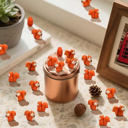 200 mini ardillas de resina ideales para decorar micropaisajes y terrarios en casa 3