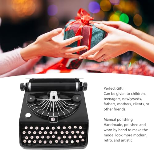 Keenso Vintage-Schreibmaschinenmodell, Tragbare Retro-Requisiten für das Heimbüro, Künstlerisches Vintage-Aussehen, Einzigartiges