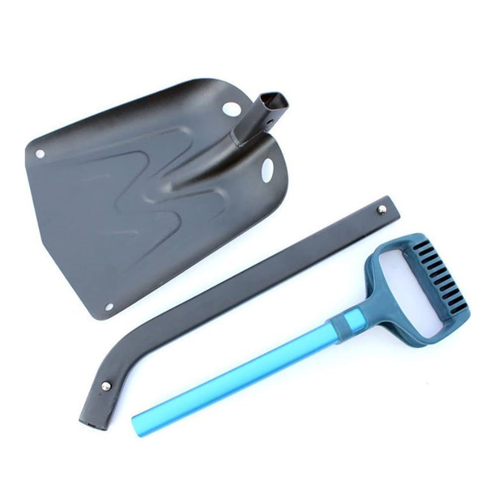 Rascador de hielo para coche Pala De Nieve Plegable Portátil Para Acampar Al Aire Libre En Coche Con Mango Aluminio Extensible Pala Eliminación De Hielo De Emergencia Retráctil Rascadores de hielo par