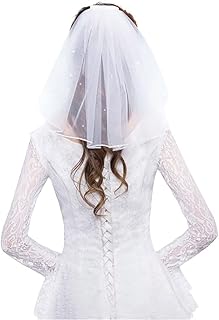 Crystal Bridal Veils Short 1 Tier Veil Soft Mesh With Comb Wedding Party Bride Veil Hair Accessories for Women Girls