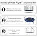 SUOGROLI Trampoline Safety Net, 4/4.6/5/6/8/10/12/13/14/16FT Garden Trampoline Replacement Net, Kids Protective Fences,150cm-6Poles-5ft,Black