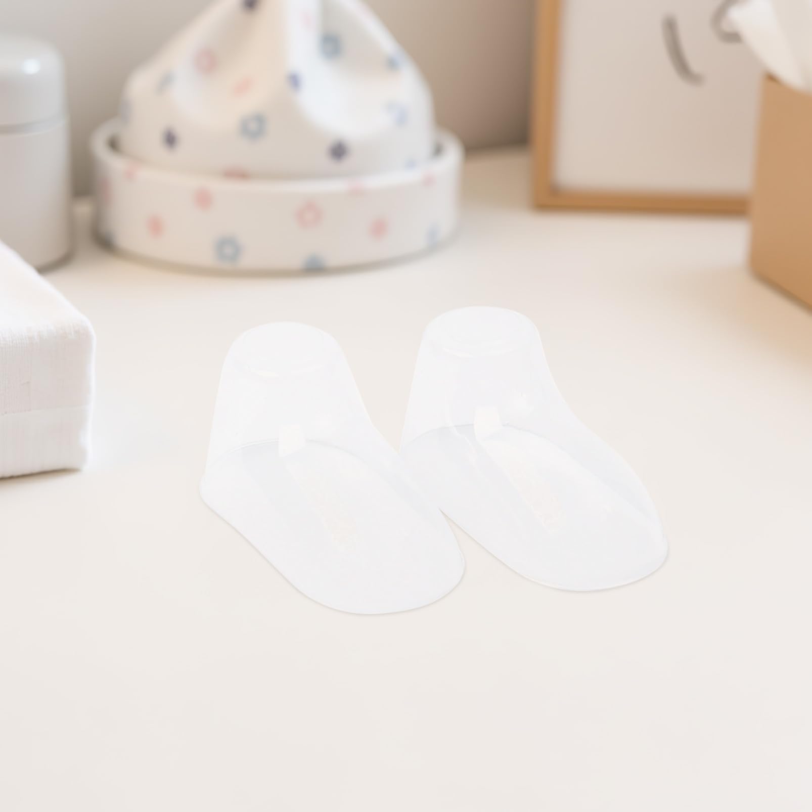 SHERCHPRY Kunststoff Babysocken Präsentationsständer 100 Stück Kleinkind Fußform Halter Flexible Schuhstütze für Babyschuhe und Socken Langlebig und Formbewahrend