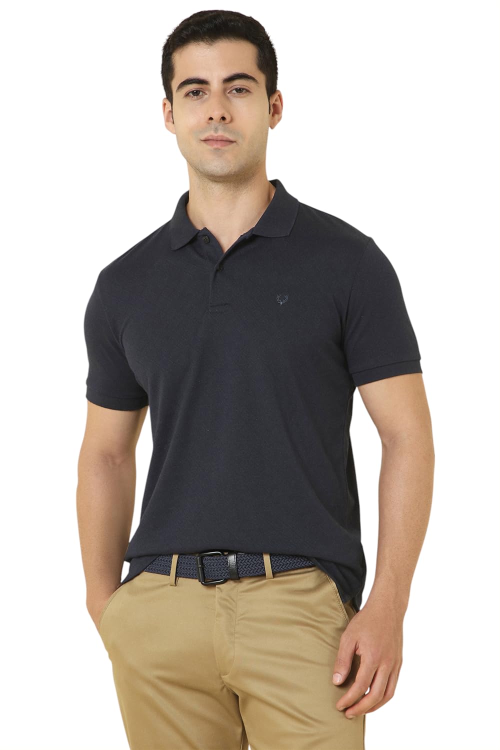 Allen Solly Men's Regular Fit Textured Jacquard Polo-picture-26