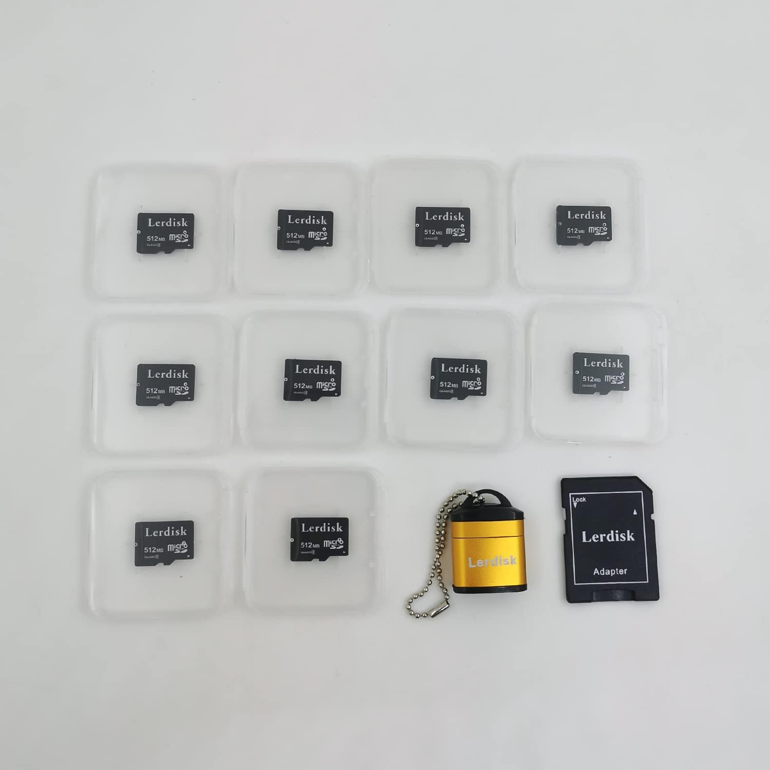 Factory Wholesale Micro SD Card 512MB (0.5GB) Pack of 10 in Bulk Low Capacity for MP3/Old Phones/Small Files Only -Not for Cameras/Dashcams/GB Devices