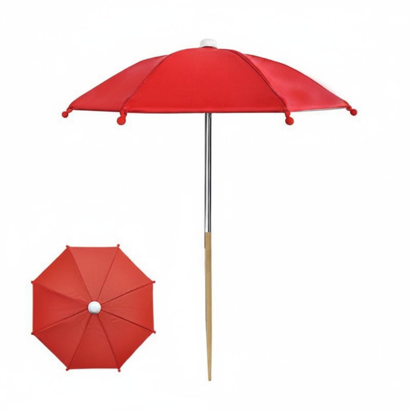 merishopp Blocking Plant Umbrella Rainproof Mini Plant Umbrella Heat Protection Succulent Sun Shade Easy to Install for Gardeners, Balcony, Patio, Outdoor, Red|Clothing Shoes & Accessories-picture-27
