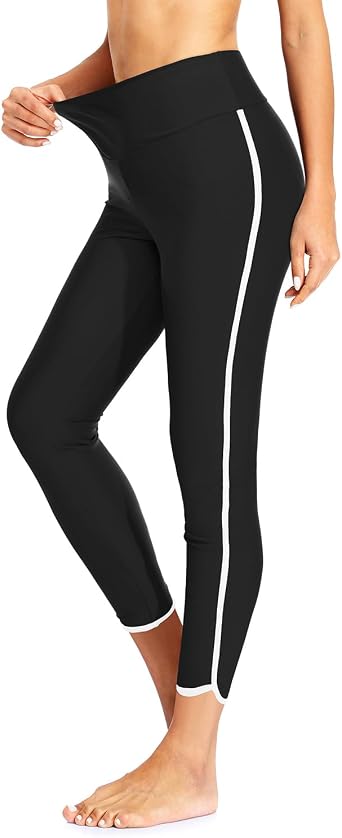 Holipick High Waisted Swim Pants for Women - Swimming Leggings Swimsuit UPF 50+ Rash Guard