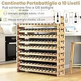 Zoom IMG-2 costway cantinetta portabottiglie vino in Zoom IMG-2 costway cantinetta portabottiglie vino in