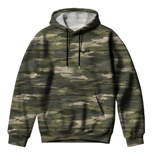Oversized Camo Hoodies for Men Fleece 2025 Fall Camouflage Sweatshirts Long Sleeve Outdoor Pullover Hoodie with Pocket3