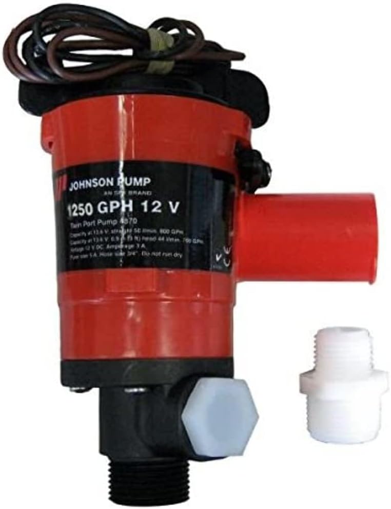 Johnson Pump Twin Port 1250 GPH Livewell Aerating Pump - 12V