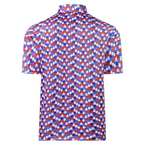 Image of Mens Golf Polo Shirt Moisture Wicking Dry Fit Performance Athletic Summer Short Sleeve Golf Shirts for Men