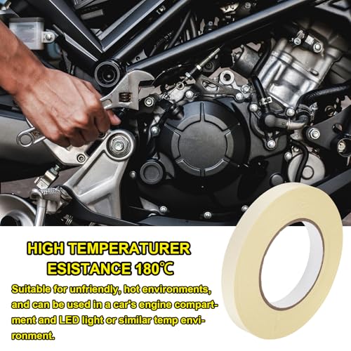 Image of MECCANIXITY Insulating Acetate Roll Cloth Adhesive Tape, 0.6in x 98ft White Electrical Heat Resistant Fabric Tape for Laptop Electric Automotive Guitar Repair Wire Harness