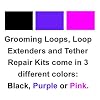 Groomers Helper Mini Accessory Kit - 2 Different Sized Grooming Loops, Tether Repair Kit & Loop Adjuster Pet Grooming Tools