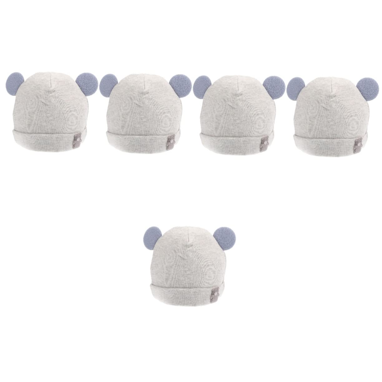 SHERCHPRY 5 Pezzi Infantili per Berretto Cappello Ragazze Neonata Copricapo Caldo Unisex Simpatico Orso Ragazzi Accessorio Bambino Dorme Copricapo di Cotone Orecchio Adorabile