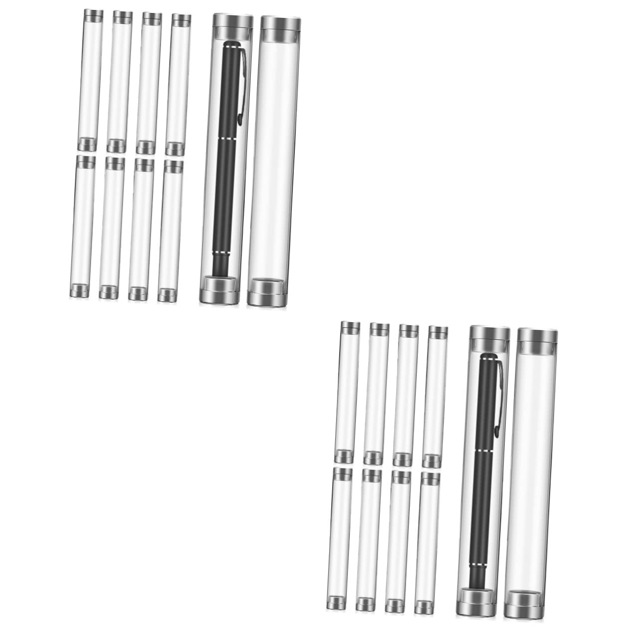 Alipis 20 Pz Astuccio Vetrine a Penna Singola Portapenne Singolo Tubi Di Stoccaggio Della Penna Custodie Per Penne Singole Contenitore Tubo Penna Tubo Della Penna Cilindro Acrilico