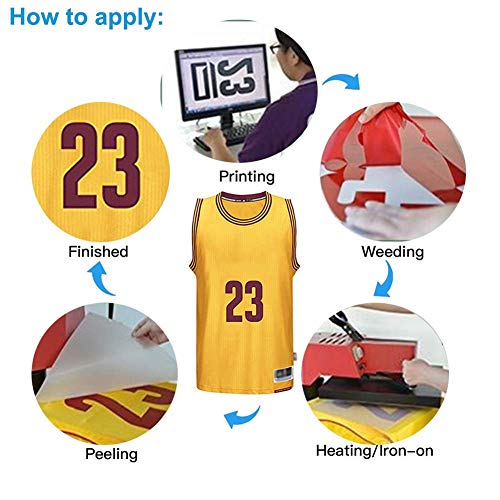 HIKENRI Vinile Termoadesivo per Tessuti 30.5 × 305 cm,Pellicola per Plotter in vinile a Trasferimento Termico,Facile da Tagliare e Eliminare,Vinile Permanente per T-Shirt Viola