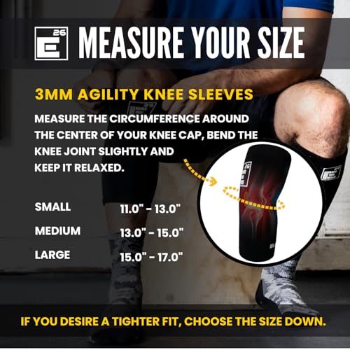 Element 26 Agility Knee Compression Sleeve - 1 Pair (3mm) Compression Knee Sleeve - Knee Support for Working Out - Running & Weight Lifting Knee Sleeves | For Men & Women (Small, Black) by Element 26 - Image 2