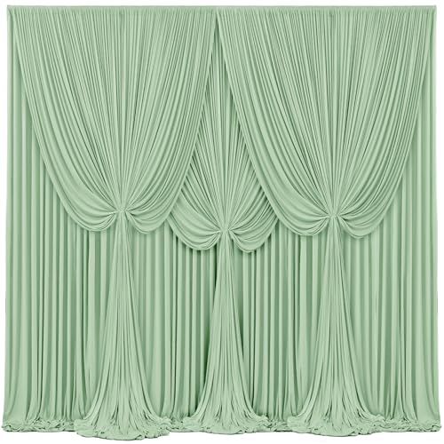 Tao-Ge Sage Green Backdrop Curtains