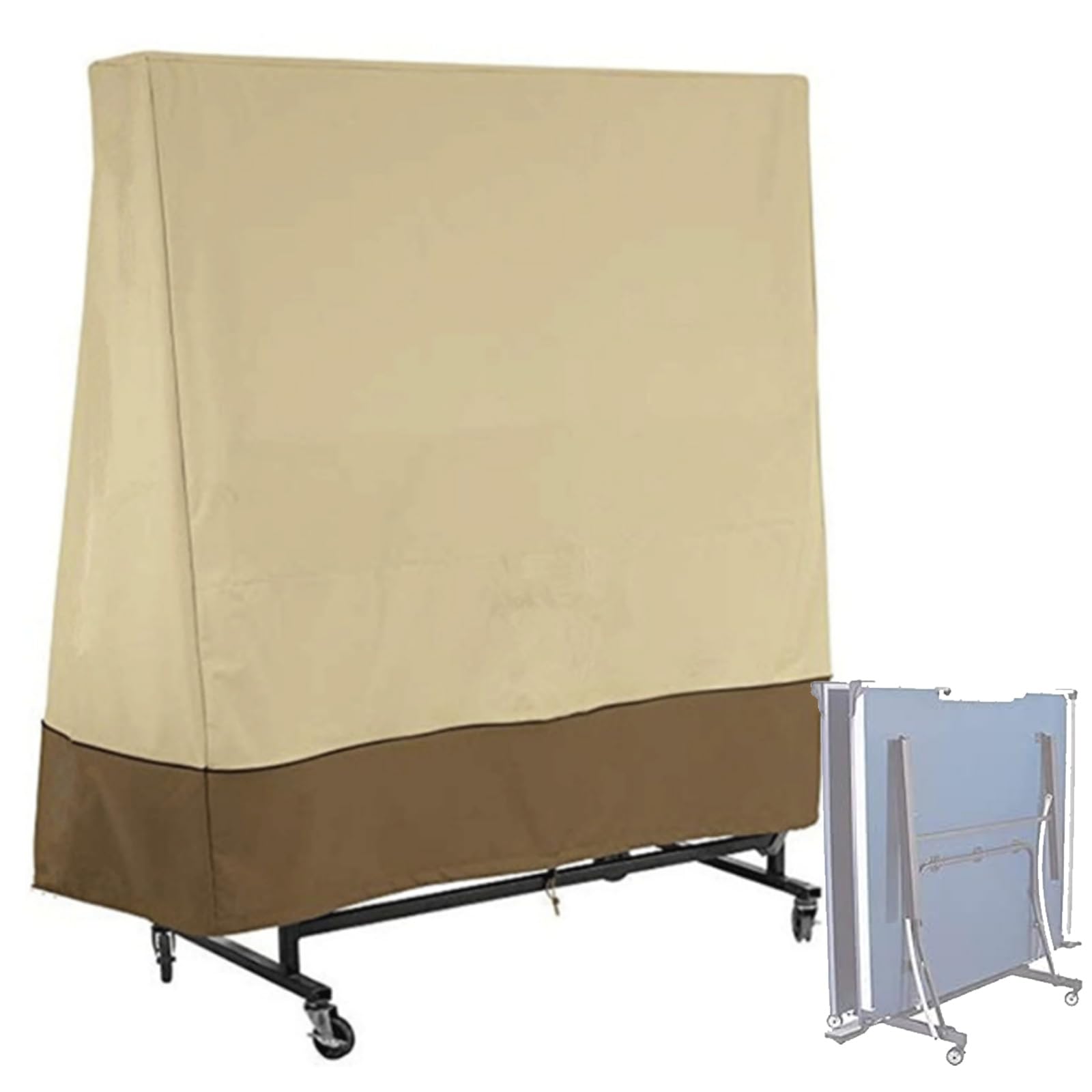 Copertura per Tavolo da Ping Pong,21 0D Oxford Coperture Protettiva per Tavoli da Ping Pong Esterno, Impermeabile Telo di Protezione per Tavolo Ping Pong per Interni Esterni(Size:165 x 70 x 185cm,Colo