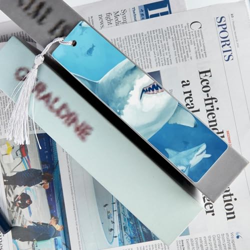 Marque-page requin tendance en lot de 6 pour amateurs de lecture active