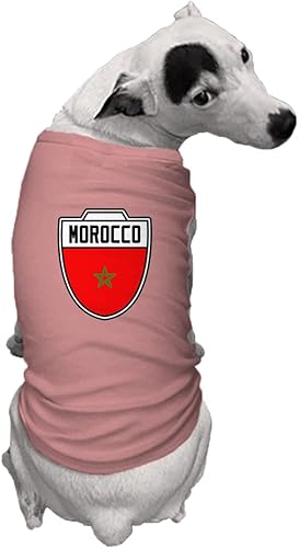 Miniatura 6 de Morocco Soccer Crest - Camisa para perro de fútbol americano (rojo, S)