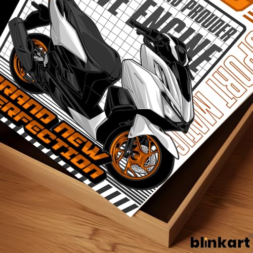 Image of BLINKART Honda Vario 160Car Posters Sticker Gift Items for Boys Room Wall Decor || Comes with Double-Sided Tape|| Decoration Bedroom Living Room Office Studio Decor | 12x18 In (A3) - CAR-312