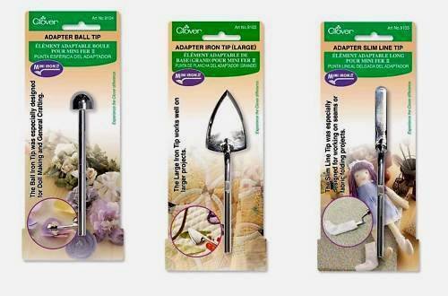 Clover Mini Iron II - Set of 3 Adapter Tips - Large, Ball Tip, Slimline Tip