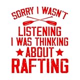 Schriftzugaufkleber Floßfahren, Oldtimer-Rafting 42x49cm Fallt nicht ab Rot