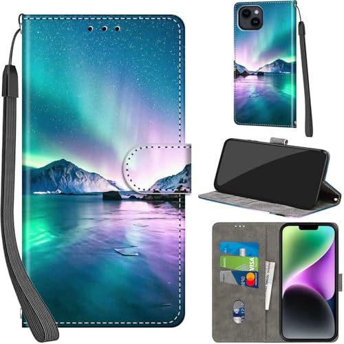 Étui en cuir iPhone 15 Plus housse de protection à rabat élégante et durable