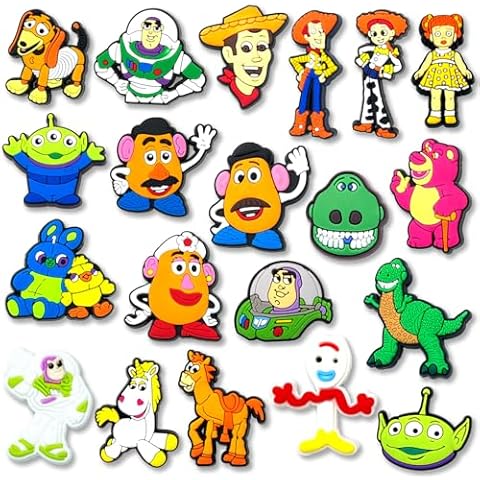 20Pcs Cartoon Shoe Charms for Clog Sandals Bracelets Decoration, Cute Charms Cover