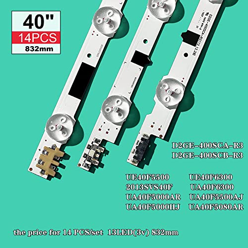 Tira de iluminación trasera UE40F6400 de repuesto directo para diodos LED quemados en panel de 40" 4