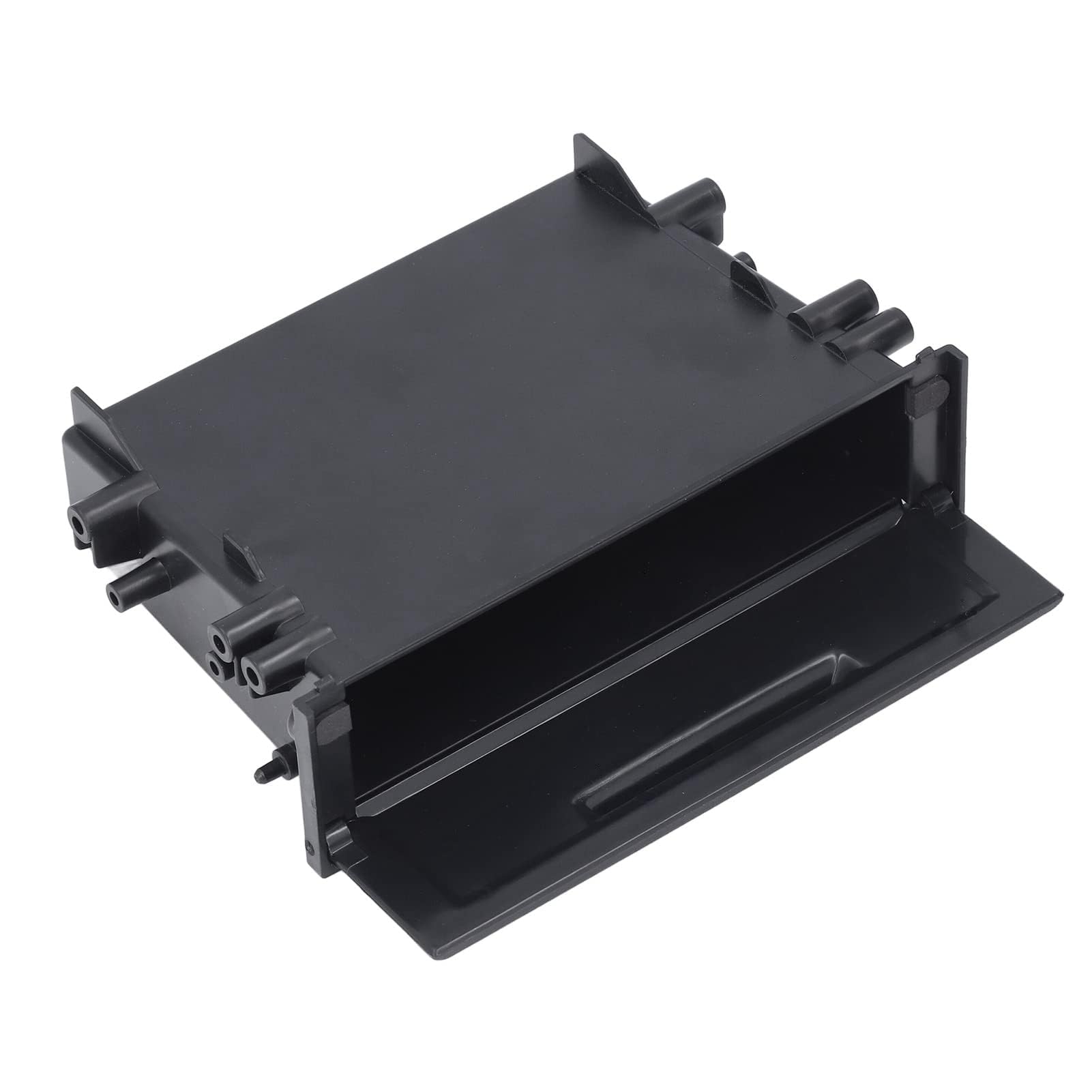 Boîte de Rangement pour Autoradio, 1DIN Premium ABS Multi-applications Noir Organiseur Intérieur Boîte de Rangement Stéréo pour Voiture Remplacement Universel pour Automobile
