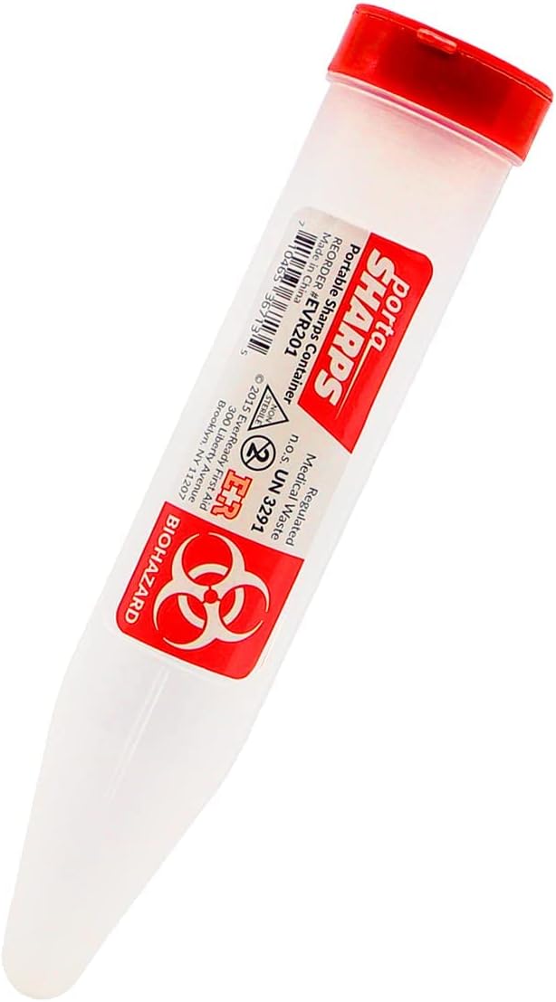 Ever Ready First Aid Porta Sharps Transportable Sharps Container with Locking Mechanism