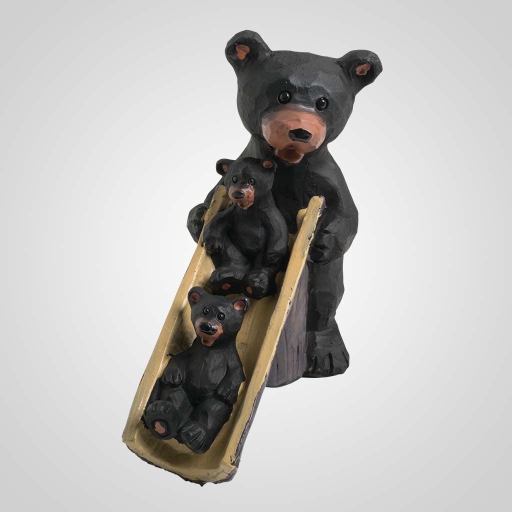 Amazon.com: Lipco 63529 Bears Playing on Log Slide Figurine – Hand