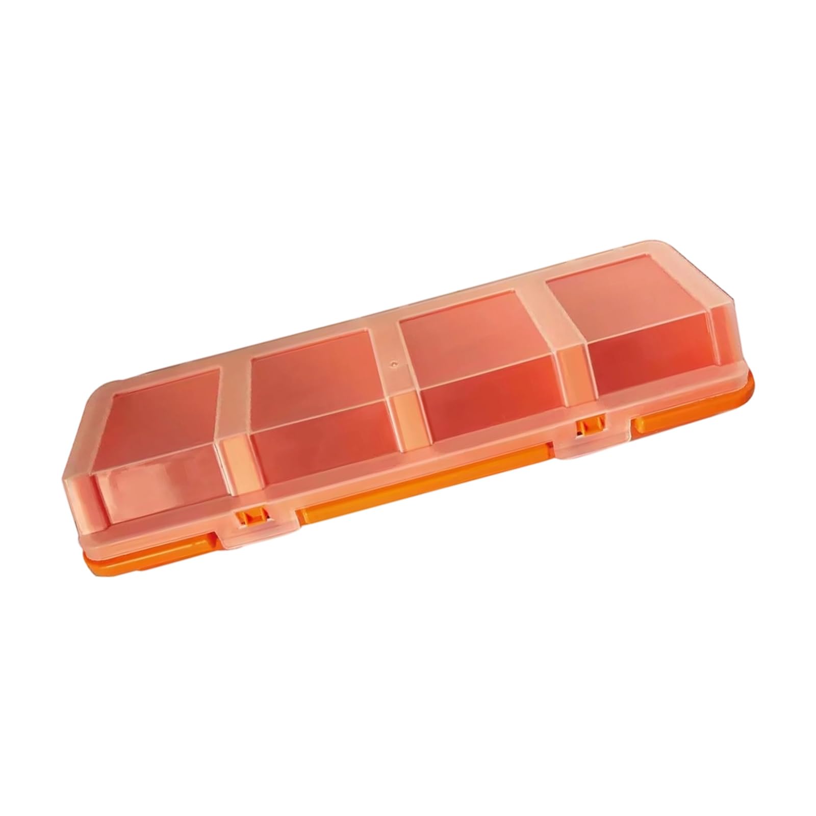 Hardware Storage Case 4 Compartment Organizer Box with Clear Lid and Latch Closure for Screws and Small Items