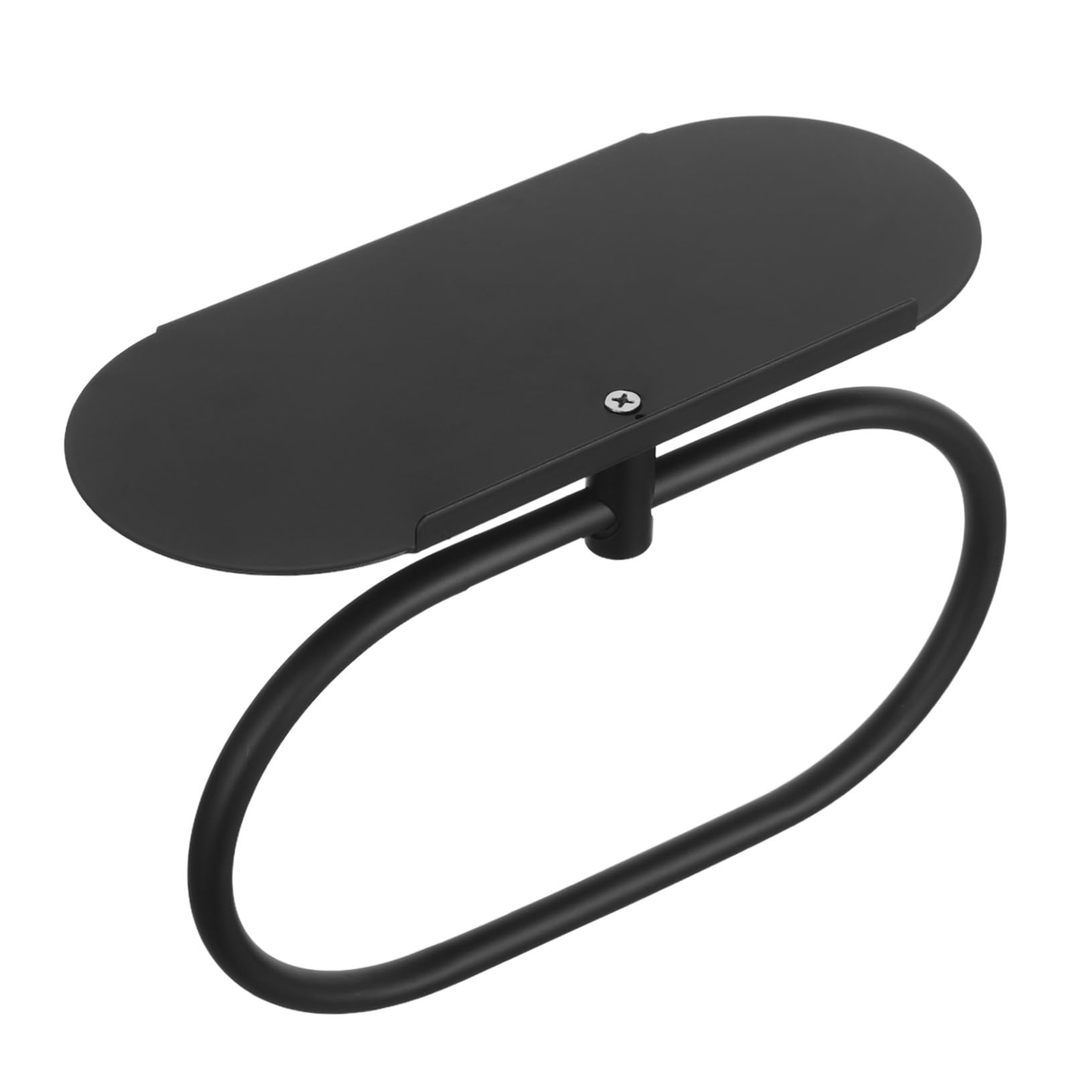 Porte-serviettes mural en acier inoxydable noir pour salle de bain