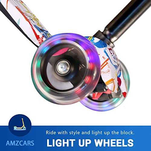 Kick Scooter For Kids, 3 Wheels Toddlers Scooter For 6 Years Old Boys Girls Learn To Steer, Kids Scooter 4 Adjustable Height, Extra-Wide Deck, Flashing Wheel Lights For Children Gifts #TOP4